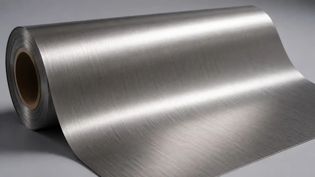 Metallic hairline foil sheet